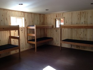 Bunk room in one of the participant cabins