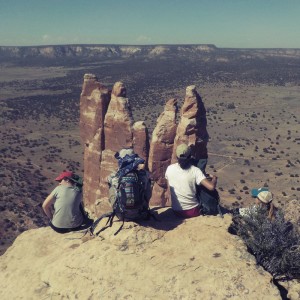 Deer Hill Participants get a view of the Zuni Mesa Spires
