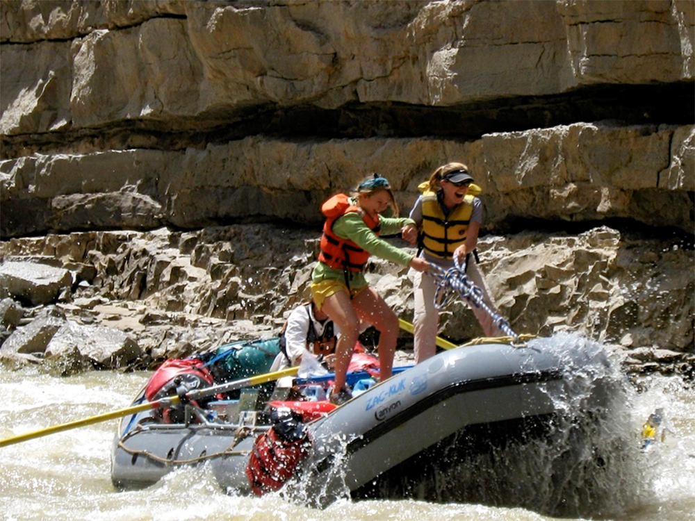 teens rafting in durango colorado wilderness