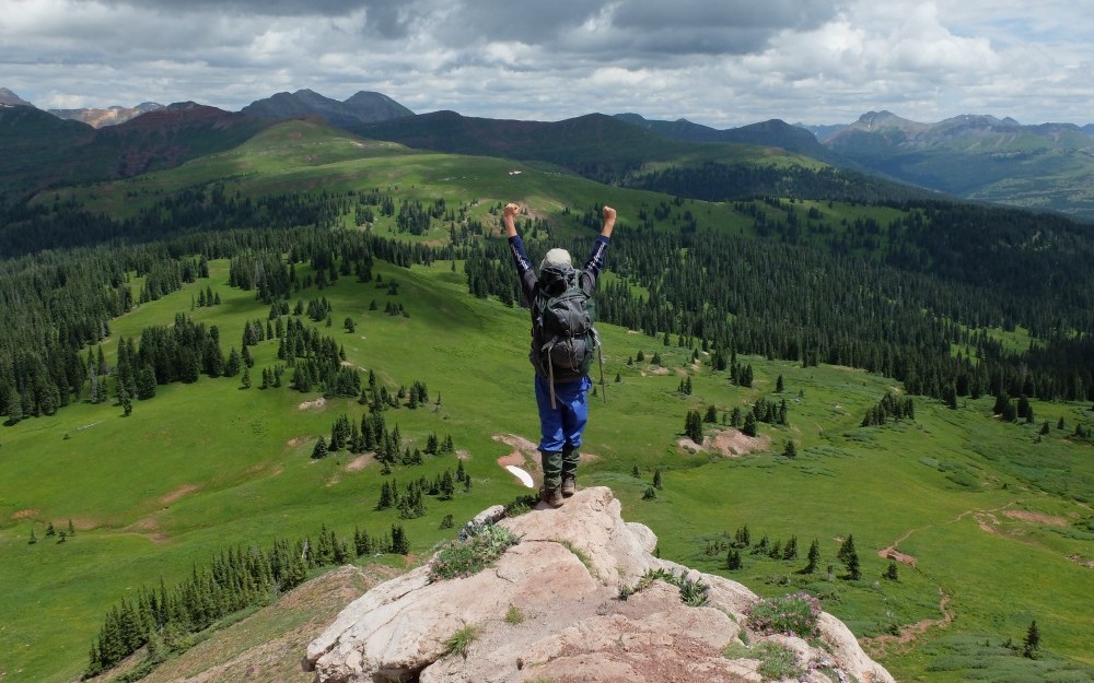 Teen wilderness camp backpacking in Colorado