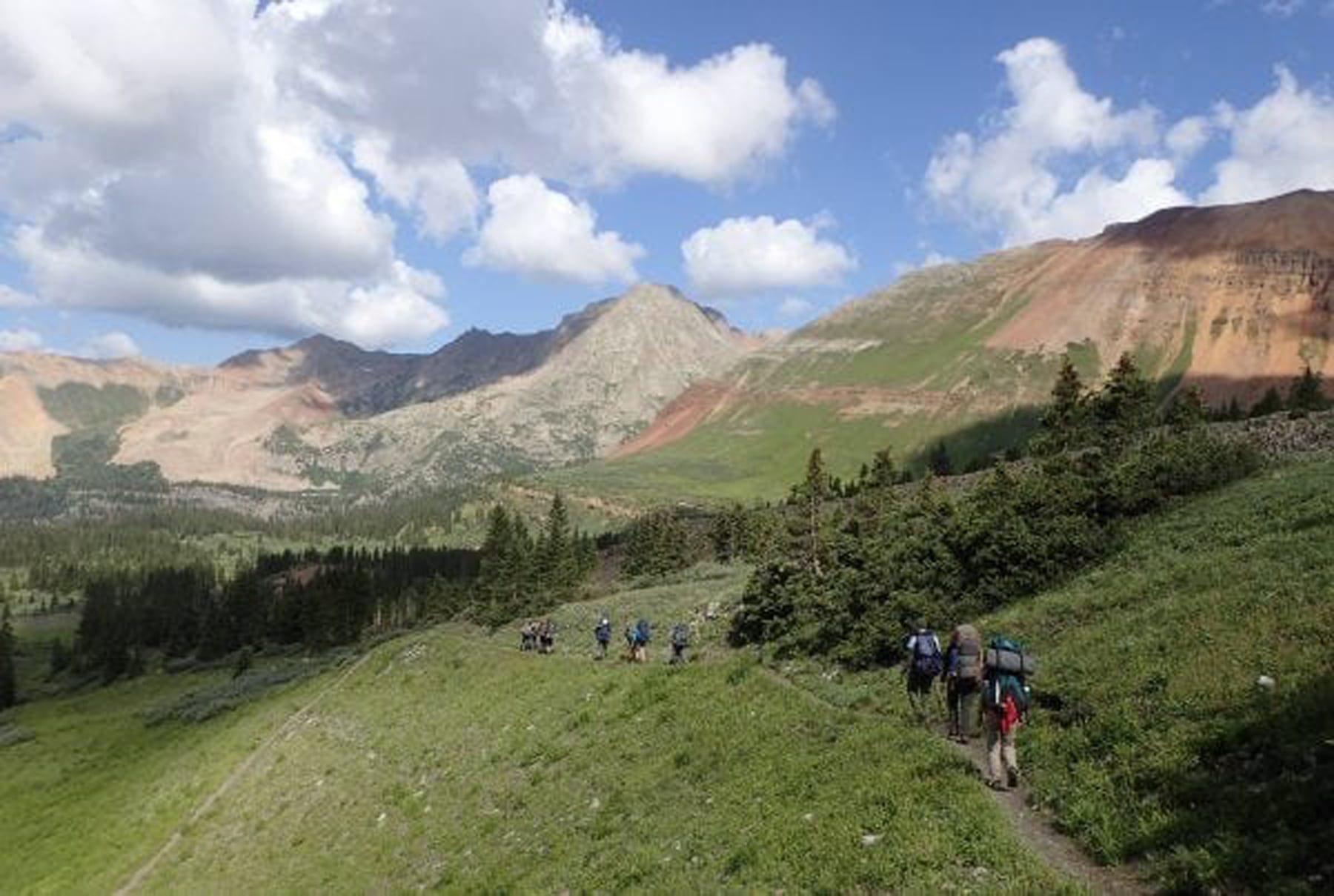 Backpacking and camping in Colorado's backcountry with mountain views and wilderness trails